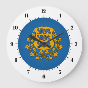 Grande Horloge Ronde Manteau des bras estonien