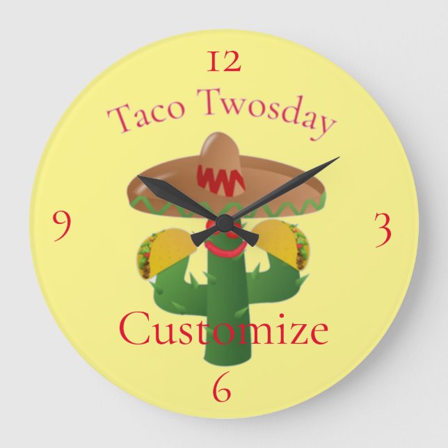 Grande Horloge Ronde Mardi Taco Saguaro Cactus Thunder_Cove (Recto)