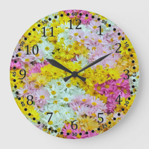 Grande Horloge Ronde Marguerites