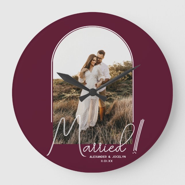 Grande Horloge Ronde Mariage Arch Photo Bourgogne (Recto)