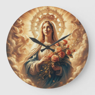 Grande Horloge Ronde Marie Vierge Jésus