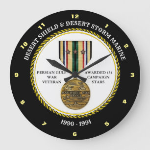 GRANDE HORLOGE RONDE MARINE 3 ÉTOILES / DESERT SHIELD & STORE