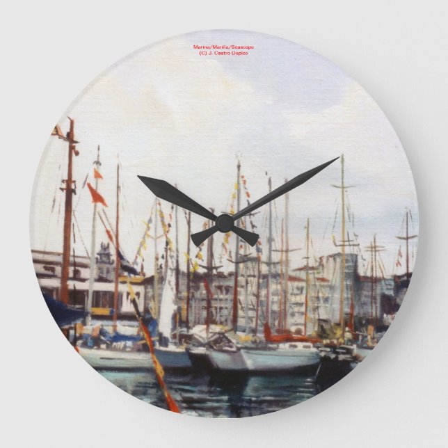 Grande Horloge Ronde Marine/Marine/Seascape (Recto)