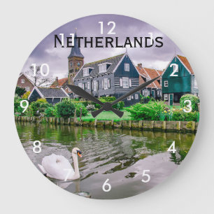 Grande Horloge Ronde Marken, village hollandais à Pays-Bas