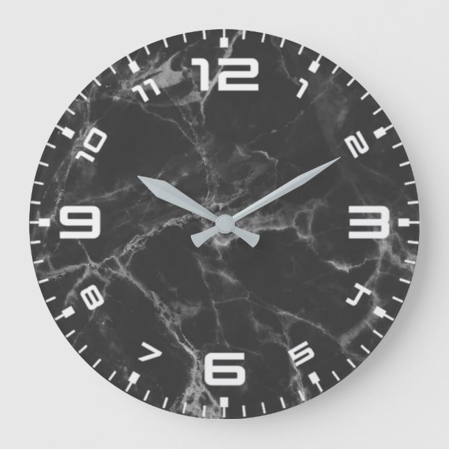 Grande Horloge Ronde Marque noir Grande muraille (Recto)