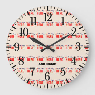 GRANDE HORLOGE RONDE MARQUE VÉRIFIÉE NATURELLE MODERNE ET PERSONNALISAB