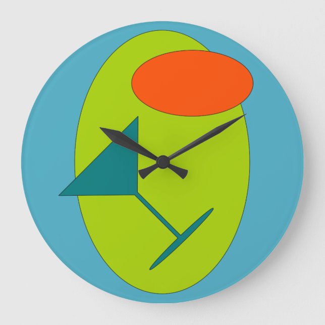 Grande Horloge Ronde Martini Happy Hour Retro (Recto)