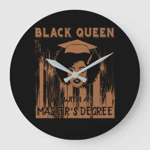 Grande Horloge Ronde Master de la Reine noire Meilleur Diplôme Cadeaux 