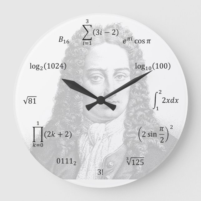Grande Horloge Ronde Math equations et notations (Recto)