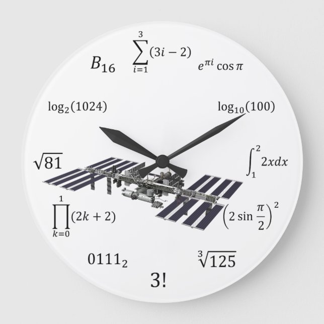 Grande Horloge Ronde Math equations et notations (Recto)