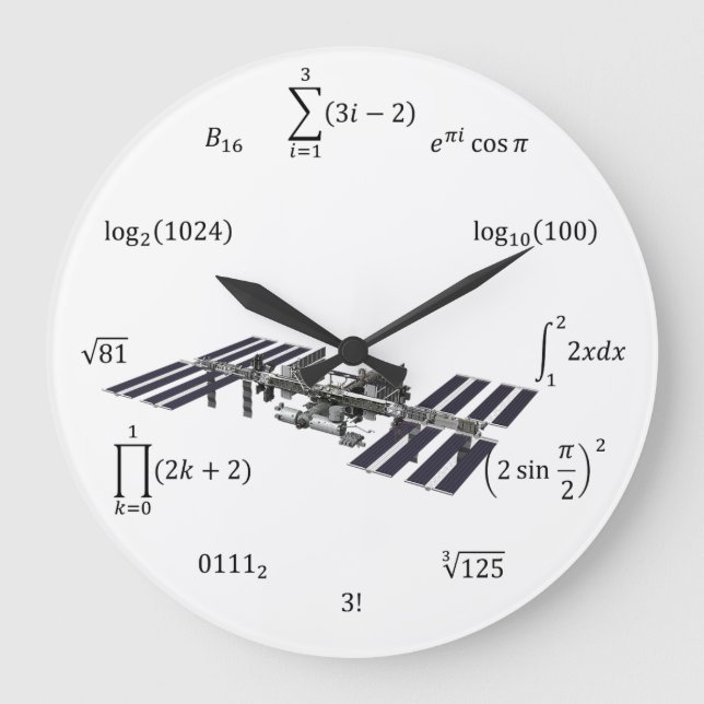 Grande Horloge Ronde Math equations et notations (Recto)