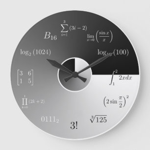 Grande Horloge Ronde Math equations et notations