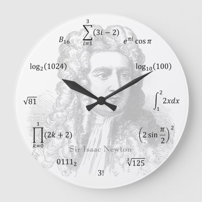 Grande Horloge Ronde Math equations et notations (Recto)