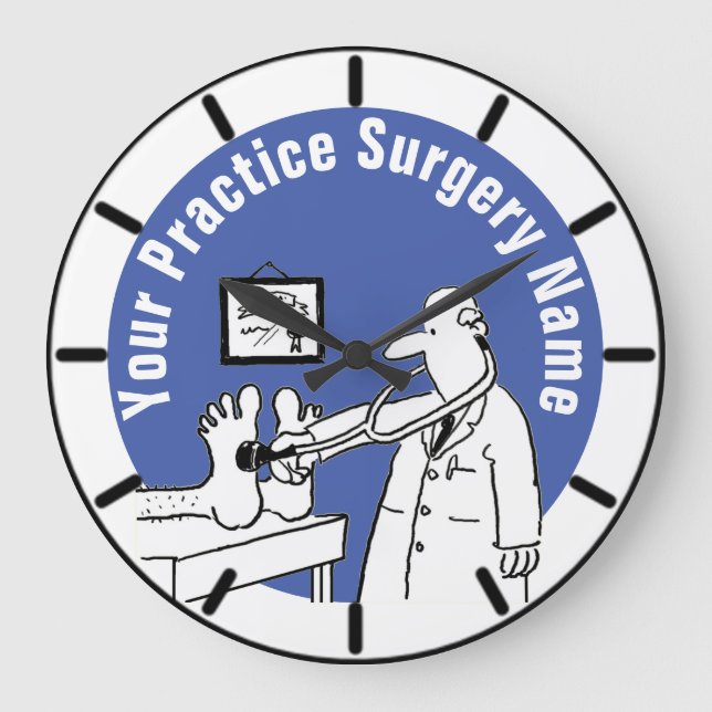 Grande Horloge Ronde Médecin amusant avec Stethoscope Médicale (Recto)