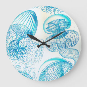 Grande Horloge Ronde Méduses d'Ernst Haeckel Leptomedusae