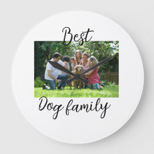 Grande Horloge Ronde Meilleur chien famille maman papa animal ami anima