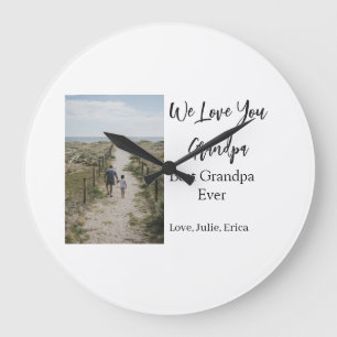 Grande Horloge Ronde meilleur grand-père toujours grands-parents cadeau