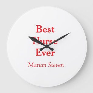 Grande Horloge Ronde Meilleure infirmière jamais professionnel médical