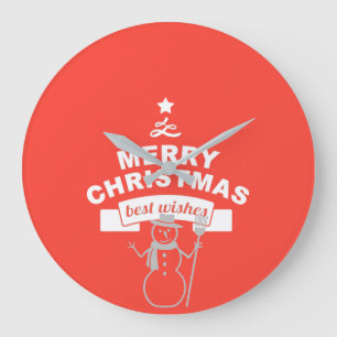 Grande Horloge Ronde Meilleurs voeux d'hiver