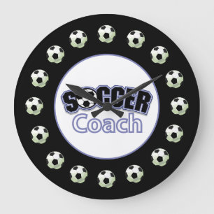 Grande Horloge Ronde Merci Entraîneur De Football, Balls