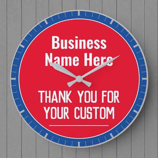 Grande Horloge Ronde Merci Pour Votre Commerçant Personnalisé Magasins  (Créateur téléchargé)