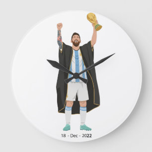 Grande Horloge Ronde Messi champion du Monde 