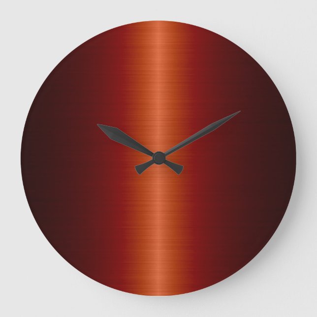 Grande Horloge Ronde Métal en acier inoxydable 2 (Recto)