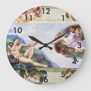 Grande Horloge Ronde Michelangelo - Création d'Adam, Chapelle Sixtine