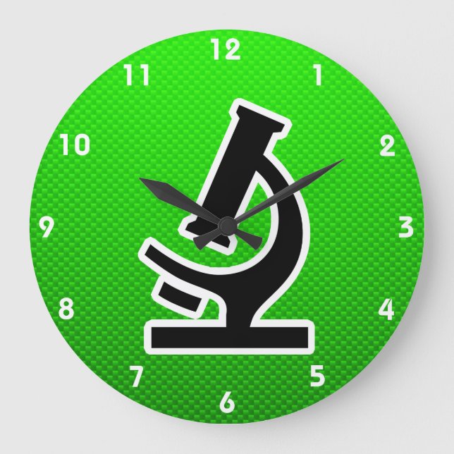 Grande Horloge Ronde Microscope ; vert (Recto)