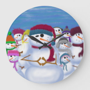 Grande Horloge Ronde Mignonnes et somnolentes