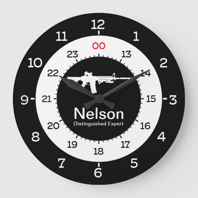 GRANDE HORLOGE RONDE MILITARY TIME - FORMAT 12 HOUR (Recto)