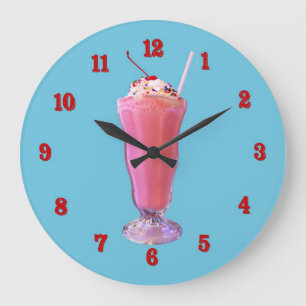 Grande Horloge Ronde Milkshake de Strawberry