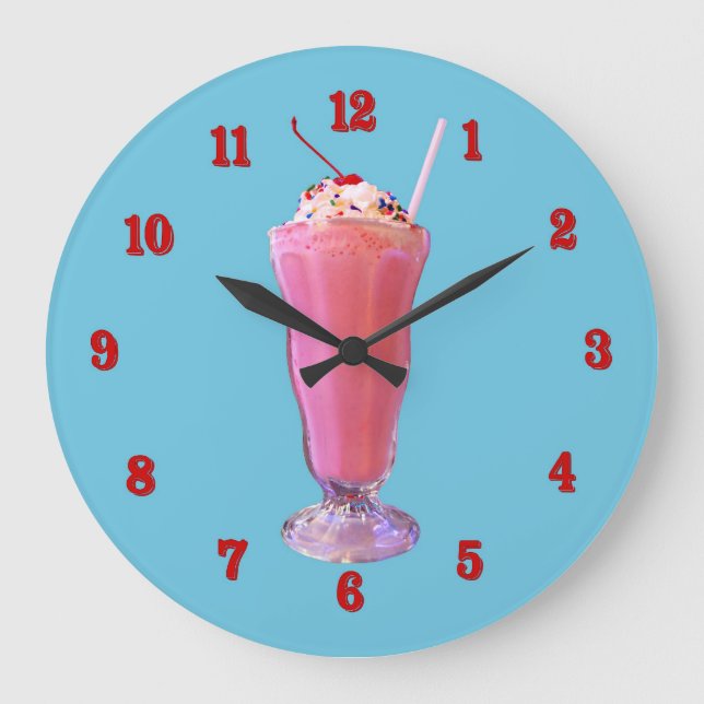 Grande Horloge Ronde Milkshake de Strawberry (Recto)