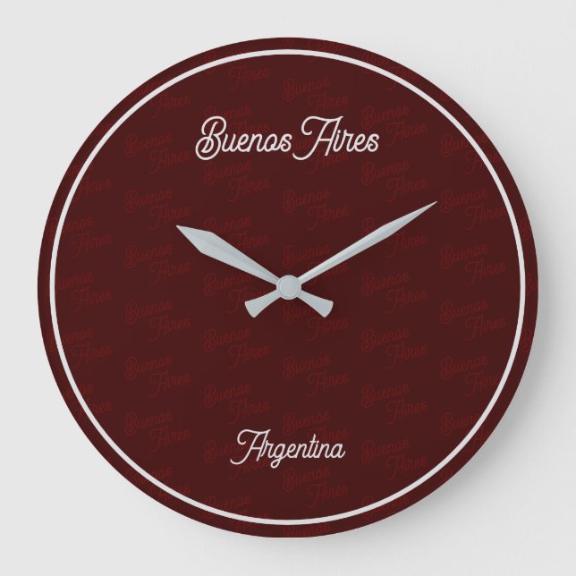 Grande Horloge Ronde Minimal, Elegant, Pattern Buenos Aires, Argentina (Recto)