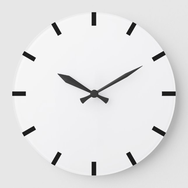 Grande Horloge Ronde Minimalisme noir blanc Bureau à domicile Urbain (Recto)