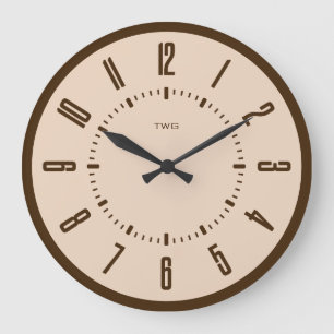 Grande Horloge Ronde Minimaliste moderne personnalisé