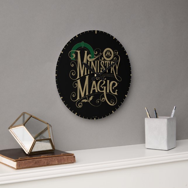 Grande Horloge Ronde MINISTÈRE vintage DE MAGIC™ Graphic (Bureau)