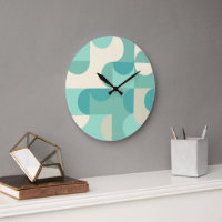 Mint Seafoam Turquoise Blue Green Retro Art Motif