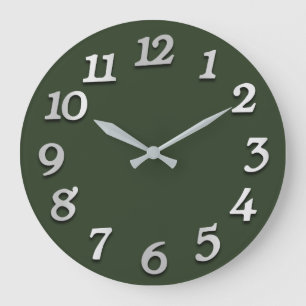 Grande Horloge Ronde Minuscule Gray Grey Down Meadow