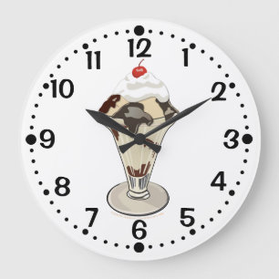 Grande Horloge Ronde Minutes faites sur commande de cuisine de fondant