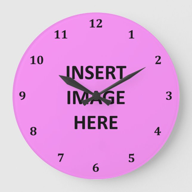 Grande Horloge Ronde Modèle personnalisé pour créer votre propre (Recto)