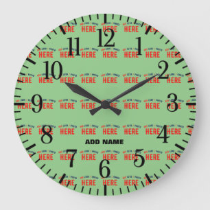 GRANDE HORLOGE RONDE MODERNE MODERNE À LA MINT VERT VÉRIFIÉ MARQUE STYL