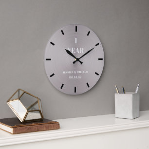 Grande Horloge Ronde Moderne Simple minimaliste Mariage Anniversaire Ga