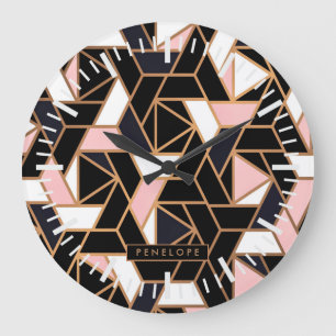 Grande Horloge Ronde Moisac Abstrait