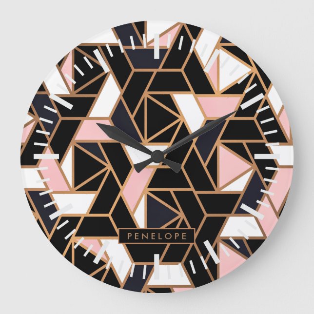 Grande Horloge Ronde Moisac Abstrait (Recto)