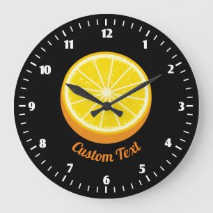 Grande Horloge Ronde Moitié orange