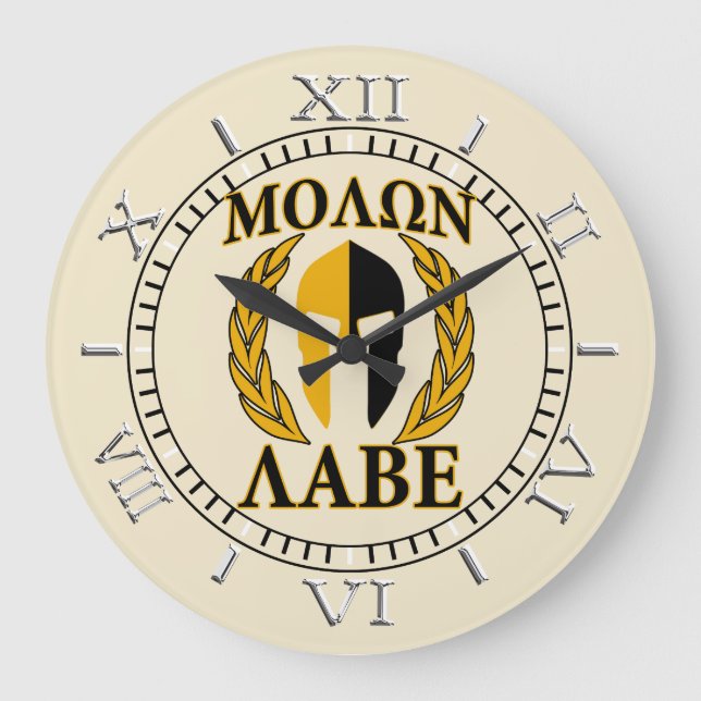 Grande Horloge Ronde Molon Labe Spartan (Recto)
