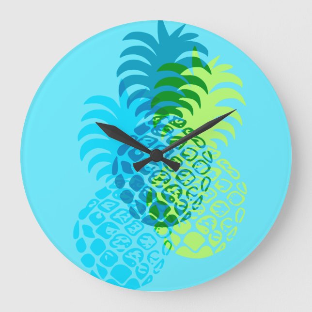 Grande Horloge Ronde Momona Pineapple Hawaiian Tropical (Recto)