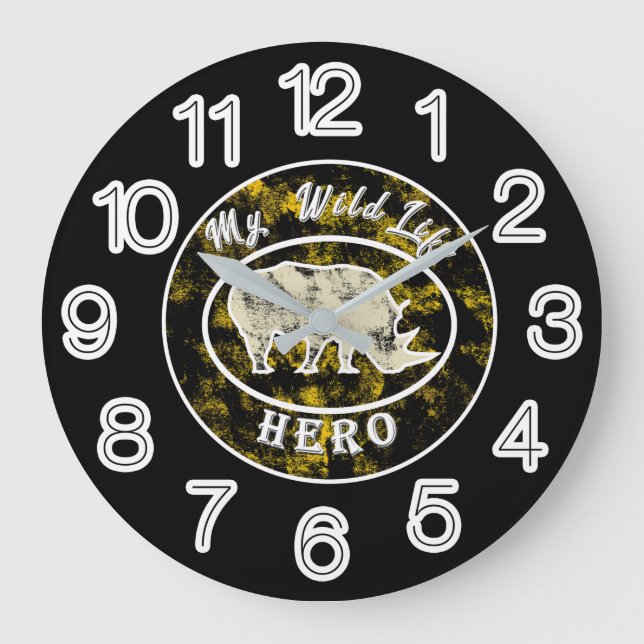 Grande Horloge Ronde Mon héros de la faune (Recto)