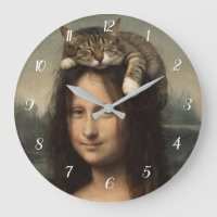 Mona Lisa avec chat endormi